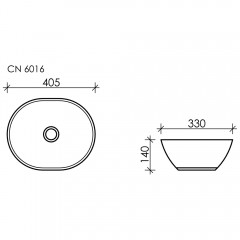 Раковина накладная Ceramica Nova Element CN6016
