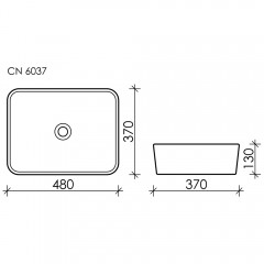 Раковина накладная Ceramica Nova Element CN6037