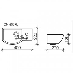 Раковина Ceramica Nova Element CN6039L