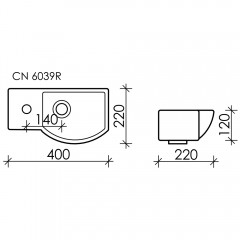 Раковина Ceramica Nova Element CN6039R