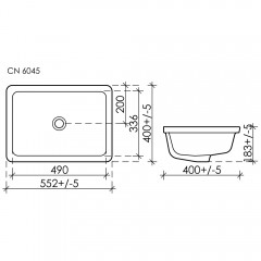 Раковина встраиваемая Ceramica Nova Element CN6045
