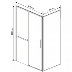 Душевое ограждение Vincea Slim Soft VSR-1SS9012CGB