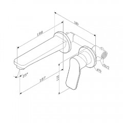 Смеситель для раковины встраиваемый Am.Pm X-Joy F85A72600