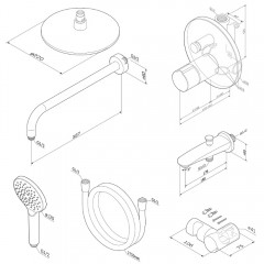 Душевая система встраиваемая Am.Pm X-Joy FP85A10020