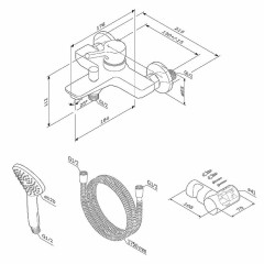 Смеситель для ванны Am.Pm X-Joy S F85B15000