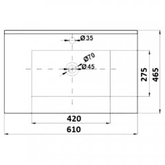 Раковина CeramaLux 9060MMB