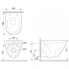 Унитаз подвесной Am.Pm Spirit V2.0 C701700MBSC безободковый