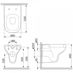 Унитаз подвесной Am.Pm X-Joy S C85A1702SC безободковый