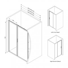 Душевая дверь Am.Pm Gem W90G-150-1-195BT