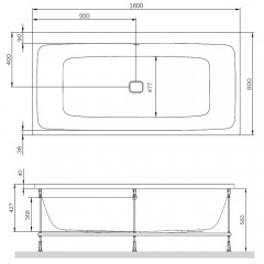 Ванна акриловая Am.Pm Func W84A-180-080W-A