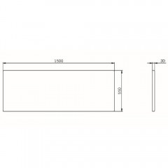 Панель фронтальная для ванны Am.Pm Func W84A-150-070W-P
