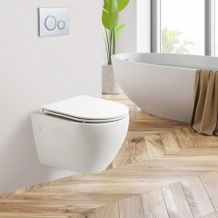 Унитаз подвесной BelBagno Sfera-tor BB046CH-TOR+BB870SC безободковый торнадо