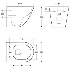 Унитаз подвесной BelBagno Sfera-tor BB046CH-TOR+BB870SC безободковый торнадо