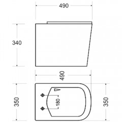 Унитаз подвесной Teymi Helmi Vortex T40303 безободковый торнадо