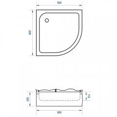 Душевая кабина Teymi Lina 90x90 T00103W