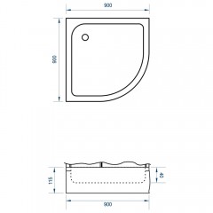 Душевая кабина Teymi Lina 90x90 T00107B