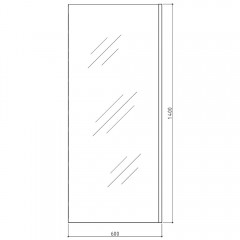 Шторка на ванну Teymi Timo 60x140 T00271