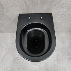Унитаз подвесной Bloomix Black Diamond MD1055T/UF01 безободковый торнадо