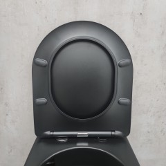 Унитаз подвесной Bloomix Black Diamond MD1055T/UF01 безободковый торнадо