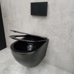 Унитаз подвесной Bloomix Black Diamond MD1055T/UF01 безободковый торнадо