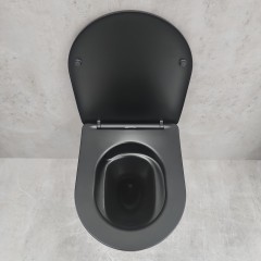 Унитаз подвесной Bloomix Black Diamond MD1055T/UF01 безободковый торнадо