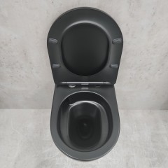 Унитаз подвесной Bloomix Black Diamond MD1055T/UF01 безободковый торнадо
