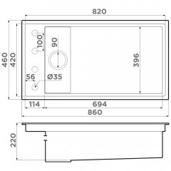 Мойка кухонная Omoikiri Kinaru Pro 86-U/I-GB