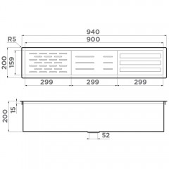 Сушка для посуды встраиваемая Omoikiri DRY-02-LG