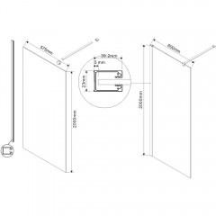 Душевое ограждение Vincea Walk-In VSW-1H600CLG