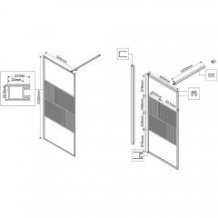 Душевое ограждение Vincea Walk-In VSW-1HC900CFGM