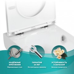 Унитаз подвесной OWL Wave Cirkel-H TOWLT190801 безободковый торнадо
