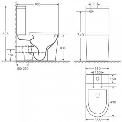 Унитаз Grossman GR-4450SQ безободковый торнадо