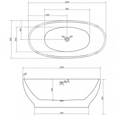 Ванна акриловая Abber AB9207MB