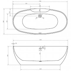 Ванна акриловая Abber AB9323