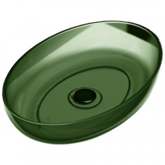 Раковина накладная прозрачная Abber Kristall AT2801Emerald