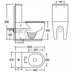 Унитаз Cerutti Orlter CT9867 безободковый