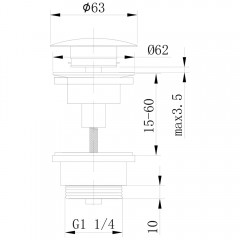 Донный клапан Abber AF0011RG