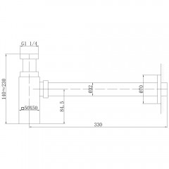Сифон для раковины Abber AF0031NG