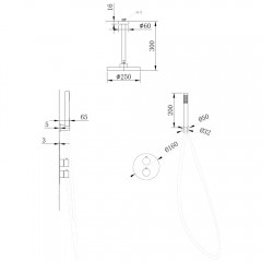 Душевая система встраиваемая Abber Wasser Kreis AF8121RG