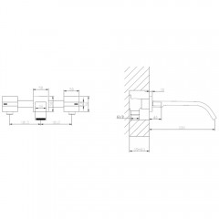 Смеситель для раковины встраиваемый Abber Wasserfall AF8612B