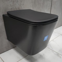 Инсталляция SantiLine SL-04 + унитаз SantiLine SL-5027MB безободковый торнадо с сиденьем