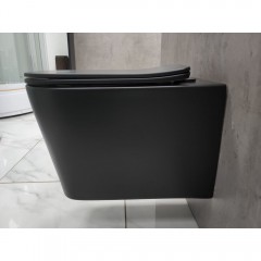 Инсталляция SantiLine SL-04 + унитаз SantiLine SL-5027MB безободковый торнадо с сиденьем