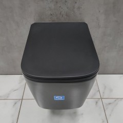 Инсталляция SantiLine SL-04 + унитаз SantiLine SL-5027MB безободковый торнадо с сиденьем