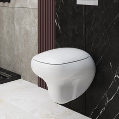 Унитаз подвесной Ambassador Diamond 123T20001R-122T20001 безободковый