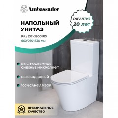 Унитаз Ambassador Ritz 237K19001RS безободковый