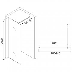 Душевое ограждение Abber Immer Offen AG61091R8