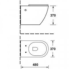 Инсталляция Grohe 38772001 + унитаз Bloomix Orion MD12177T/UF01 безободковый торнадо с сиденьем
