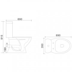 Унитаз Azario AZ2037P