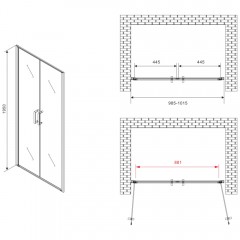 Душевая дверь Abber Sonnenstrand AG04100C