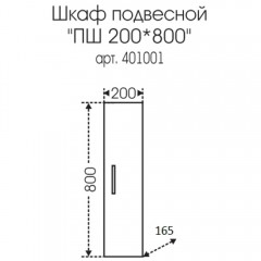 Шкаф подвесной СаНта Стандарт 20x80 401001